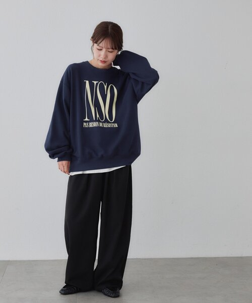 DISCOAT（ディスコート）の「【Enlude】アソート縦長ロゴスウェット《ユニセックス》（Tシャツ/カットソー・レディース・ブラウン/ライトベージュ/ネイビー・MEDIUM/LARGE）」の18枚目の写真