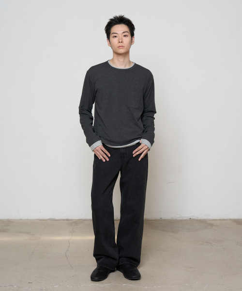 BEGIN202（ビギン202）の「ラフウェーブワイドデニムパンツ[チャコールブラック]（デニムパンツ・メンズ・その他・0/1/2/3）」の2枚目の写真