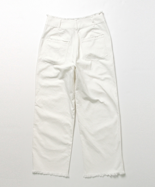 B:MING by BEAMS（ビーミングバイビームス）の「【予約】【InRed6月号掲載】【VERY5月号掲載】ビーミング by ビームス / フリンジデニムパンツ（デニムパンツ・レディース・ホワイト/インディゴブルー・MEDIUM/SMALL）」の17枚目の写真