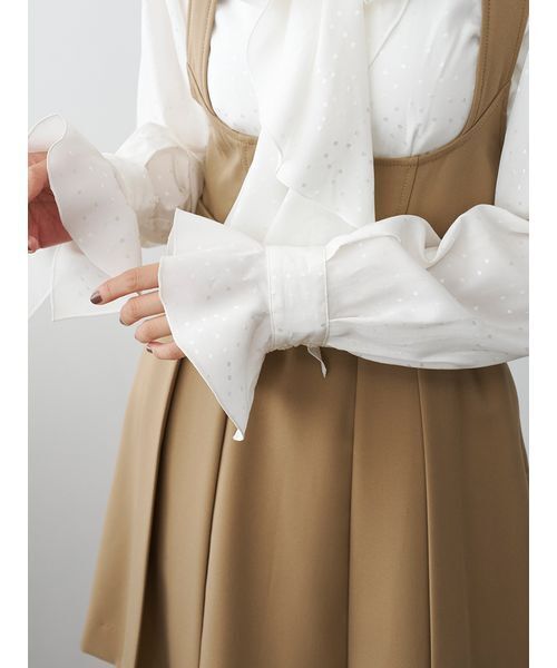 SNIDEL(スナイデル)の「バリエフレアボウタイブラウス(シャツ/ブラウス・レディース・ストライプ/ブラック/ホワイト・F)」の11枚目の写真