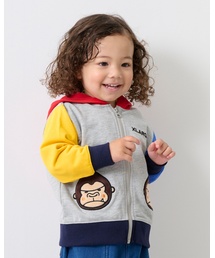 XLARGE KIDS | ファニーゴリラ カラーブロックジップパーカ(パーカー)