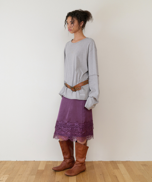 THEVINYLHOUSE（ザバイニルハウス）の「FEMININE SLIT LACE SKIRT(W) PURPLE（スカート・レディース・その他・SMALL/MEDIUM）」の3枚目の写真