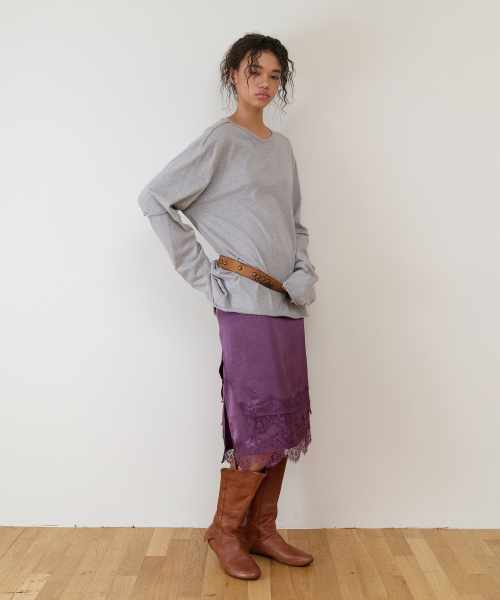 THEVINYLHOUSE（ザバイニルハウス）の「FEMININE SLIT LACE SKIRT(W) PURPLE（スカート・レディース・その他・SMALL/MEDIUM）」の5枚目の写真
