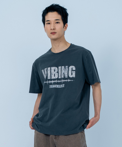 QUTON(ク―トン)の「バイビングピグメントオーバーサイズ半袖Tシャツ(Tシャツ/カットソー・レディース・チャコール/ブラック/ライトグレー・2/1)」の5枚目の写真