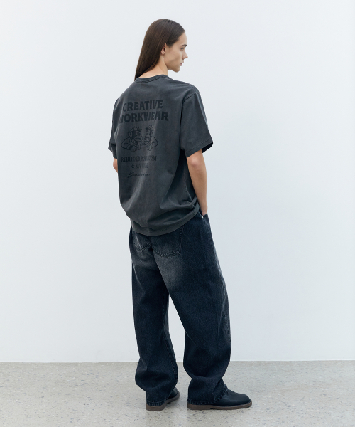 BOOVOOM（ブーブーム）の「[ビッグサイズ]リディファインドクラックピグメントTシャツ（Tシャツ/カットソー・メンズ・チャコール・XXXL/XXL/XL）」の8枚目の写真