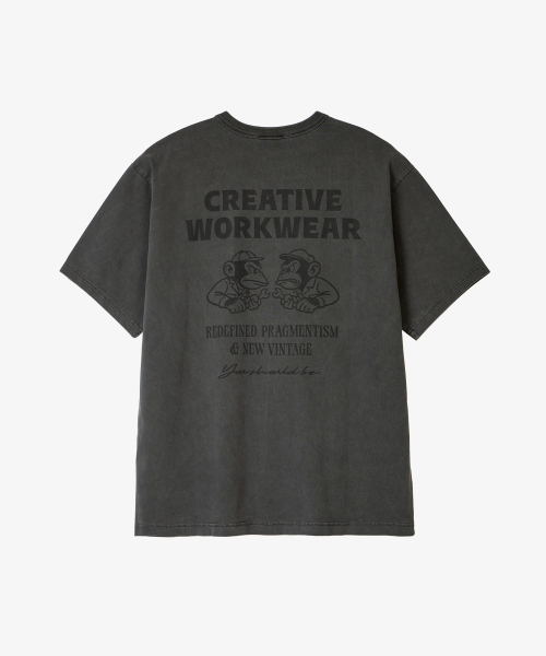 BOOVOOM（ブーブーム）の「[ビッグサイズ]リディファインドクラックピグメントTシャツ（Tシャツ/カットソー・メンズ・チャコール・XXXL/XXL/XL）」の14枚目の写真