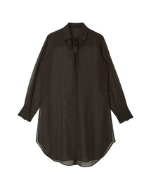 Ameri(�A����)��SHEER STRIPE LONG SHIRT(�V���c/�u���E�X)