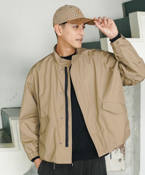 BAYFLOW(ベイフロー)の「ショートモッズジャケット(ブルゾン・メンズ・カーキ/ブラック/ベージュ・LARGE/MEDIUM)」の1枚目の写真