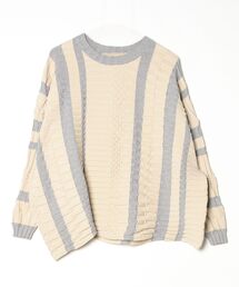 loaf（ローフ）の「ストライプ柄長袖カットソー（Tシャツ/カットソー）」