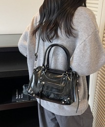 スタッズ 2WAYヴィンテージライクスクエアショルダーバッグ
