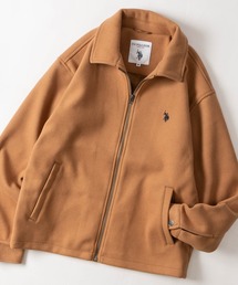【18】〔U.S.POLO ASSN/ユーエスポロアッスン〕メルトン ワンポイントロゴ ジップアップブルゾン ユニセックス/メンズ/レディース