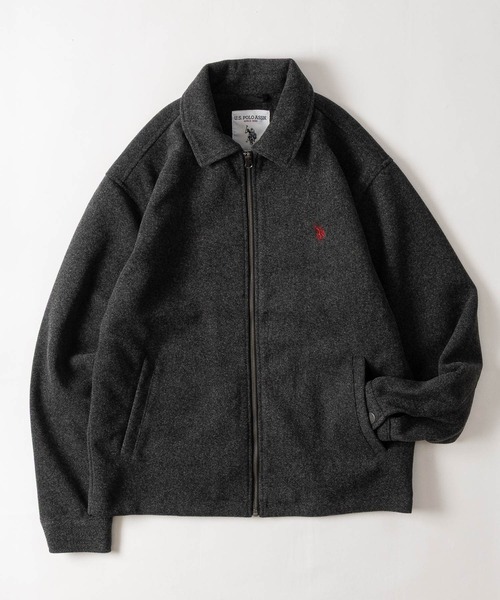 JOHN'S CLOSET(ジョンズクローゼット)の「【18】〔U.S.POLO ASSN/ユーエスポロアッスン〕メルトン ワンポイントロゴ ジップアップブルゾン ユニセックス/メンズ/レディース(ブルゾン・メンズ・アイボリー/ブラック/チャコールグレー/ネイビー/キャメル・LARGE/MEDIUM)」の12枚目の写真