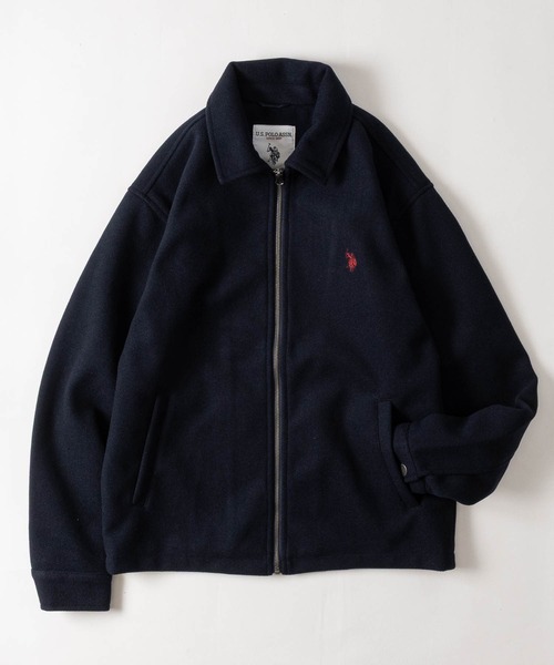 JOHN'S CLOSET(ジョンズクローゼット)の「【18】〔U.S.POLO ASSN/ユーエスポロアッスン〕メルトン ワンポイントロゴ ジップアップブルゾン ユニセックス/メンズ/レディース(ブルゾン・メンズ・アイボリー/ブラック/チャコールグレー/ネイビー/キャメル・LARGE/MEDIUM)」の14枚目の写真