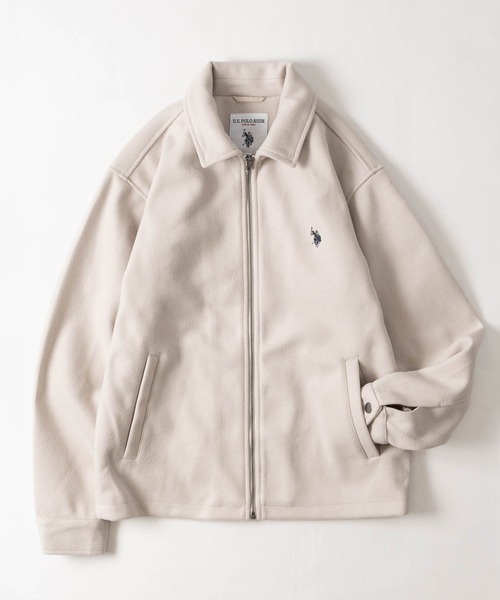 JOHN'S CLOSET(ジョンズクローゼット)の「【18】〔U.S.POLO ASSN/ユーエスポロアッスン〕メルトン ワンポイントロゴ ジップアップブルゾン ユニセックス/メンズ/レディース(ブルゾン・メンズ・アイボリー/ブラック/チャコールグレー/ネイビー/キャメル・LARGE/MEDIUM)」の15枚目の写真