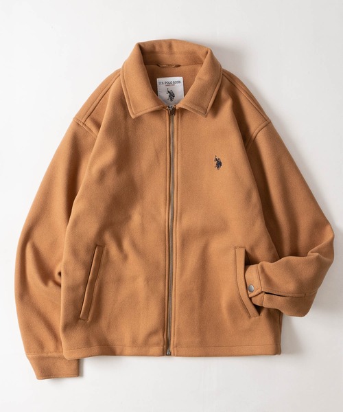 JOHN'S CLOSET(ジョンズクローゼット)の「【18】〔U.S.POLO ASSN/ユーエスポロアッスン〕メルトン ワンポイントロゴ ジップアップブルゾン ユニセックス/メンズ/レディース(ブルゾン・メンズ・アイボリー/ブラック/チャコールグレー/ネイビー/キャメル・LARGE/MEDIUM)」の7枚目の写真