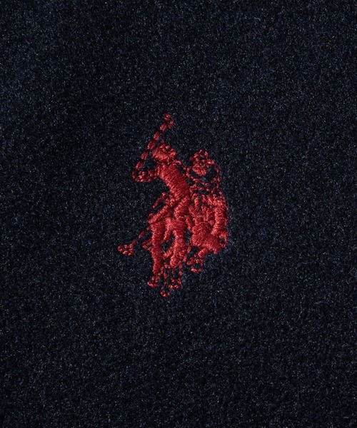 JOHN'S CLOSET(ジョンズクローゼット)の「【18】〔U.S.POLO ASSN/ユーエスポロアッスン〕メルトン ワンポイントロゴ ジップアップブルゾン ユニセックス/メンズ/レディース(ブルゾン・メンズ・アイボリー/ブラック/チャコールグレー/ネイビー/キャメル・LARGE/MEDIUM)」の21枚目の写真