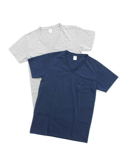Velva Sheen（ベルバシーン）の「【Velva Sheen】ベルバシーン 　2パックＶネックＴシャツ（Tシャツ/カットソー・メンズ・ネイビー/ブルー系その他/ホワイト×グレー/ホワイト×ブラック/ブラック×グレー/ホワイト×ネイビー/ブラック×ホワイト・LARGE/SMALL/MEDIUM）」の7枚目の写真