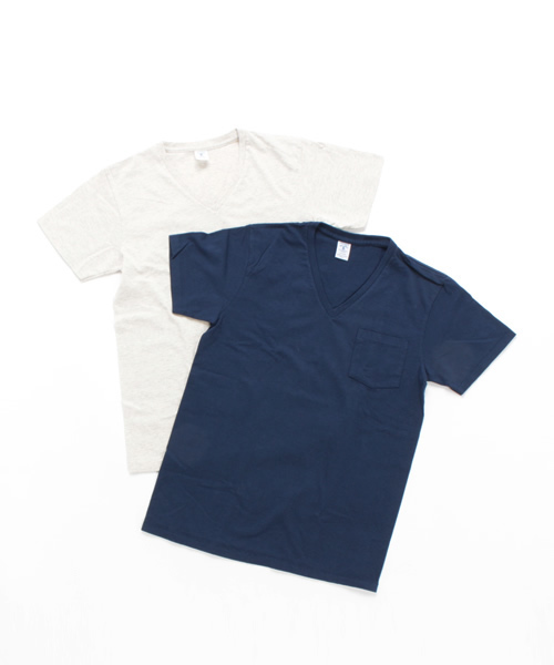 Velva Sheen（ベルバシーン）の「【Velva Sheen】ベルバシーン 　2パックＶネックＴシャツ（Tシャツ/カットソー・メンズ・ネイビー/ブルー系その他/ホワイト×グレー/ホワイト×ブラック/ブラック×グレー/ホワイト×ネイビー/ブラック×ホワイト・LARGE/SMALL/MEDIUM）」の6枚目の写真