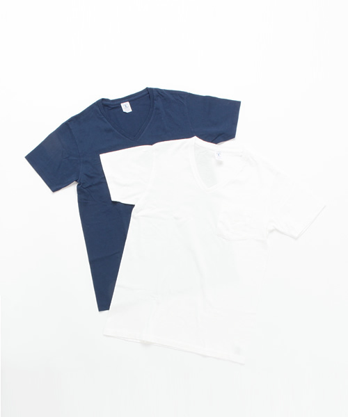 Velva Sheen（ベルバシーン）の「【Velva Sheen】ベルバシーン 　2パックＶネックＴシャツ（Tシャツ/カットソー・メンズ・ネイビー/ブルー系その他/ホワイト×グレー/ホワイト×ブラック/ブラック×グレー/ホワイト×ネイビー/ブラック×ホワイト・LARGE/SMALL/MEDIUM）」の3枚目の写真