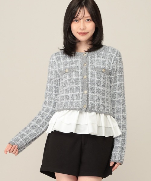 Heather（ヘザー）の「ツイードラメニットカーディガン　1075097（カーディガン/ボレロ・レディース・クリーム/ブラック/グレー・FREE）」の11枚目の写真