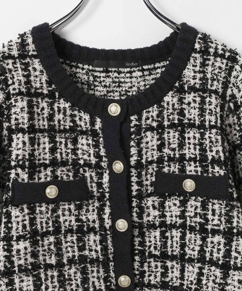 Heather（ヘザー）の「ツイードラメニットカーディガン　1075097（カーディガン/ボレロ・レディース・クリーム/ブラック/グレー・FREE）」の20枚目の写真
