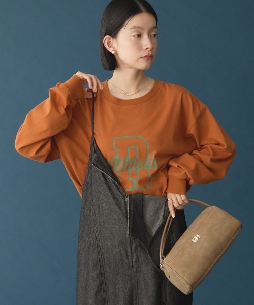 AMERICAN HOLIC(アメリカンホリック)の「【RUSSELL】アソートロゴロンT(Tシャツ/カットソー・レディース・アイボリー/ネイビー/イエロー/オレンジ・FREE)」の4枚目の写真