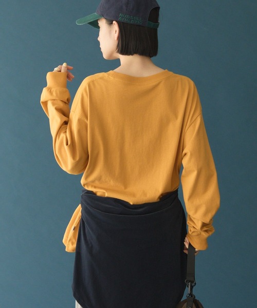 AMERICAN HOLIC(アメリカンホリック)の「【RUSSELL】アソートロゴロンT(Tシャツ/カットソー・レディース・アイボリー/ネイビー/イエロー/オレンジ・FREE)」の18枚目の写真