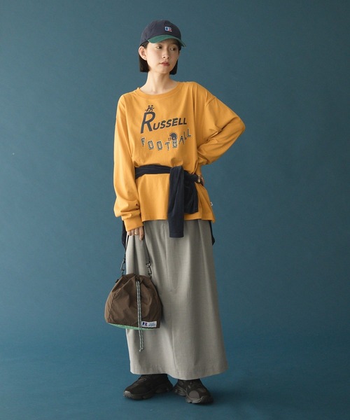 AMERICAN HOLIC(アメリカンホリック)の「【RUSSELL】アソートロゴロンT(Tシャツ/カットソー・レディース・アイボリー/ネイビー/イエロー/オレンジ・FREE)」の21枚目の写真