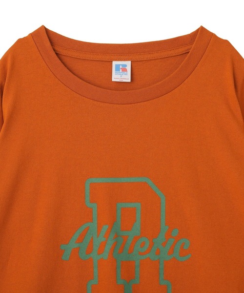 AMERICAN HOLIC(アメリカンホリック)の「【RUSSELL】アソートロゴロンT(Tシャツ/カットソー・レディース・アイボリー/ネイビー/イエロー/オレンジ・FREE)」の5枚目の写真