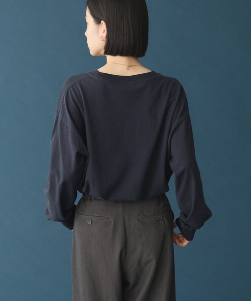 AMERICAN HOLIC(アメリカンホリック)の「【RUSSELL】アソートロゴロンT(Tシャツ/カットソー・レディース・アイボリー/ネイビー/イエロー/オレンジ・FREE)」の12枚目の写真