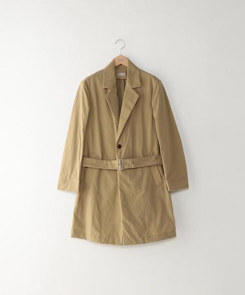 Steven Alan(スティーブンアラン)の「<Steven Alan> NYLON OXFORD WRAP COAT/コート◆(ステンカラーコート・メンズ・ネイビー/ベージュ・SMALL/LARGE/MEDIUM/X-LARGE)」の1枚目の写真