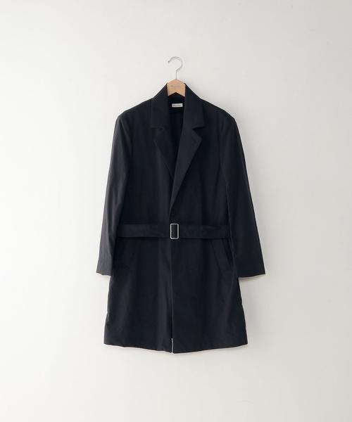 Steven Alan(スティーブンアラン)の「<Steven Alan> NYLON OXFORD WRAP COAT/コート◆(ステンカラーコート・メンズ・ネイビー/ベージュ・SMALL/LARGE/MEDIUM/X-LARGE)」の2枚目の写真