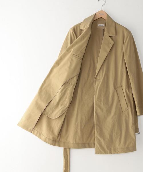 Steven Alan(スティーブンアラン)の「<Steven Alan> NYLON OXFORD WRAP COAT/コート◆(ステンカラーコート・メンズ・ネイビー/ベージュ・SMALL/LARGE/MEDIUM/X-LARGE)」の12枚目の写真
