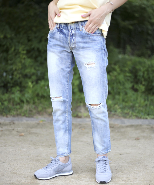 Denime（ドゥニーム）の「ボーイズデニムパンツ（デニムパンツ・レディース・インディゴブルー/ライトインディゴブルー・MEDIUM/SMALL/X-SMALL）」の18枚目の写真