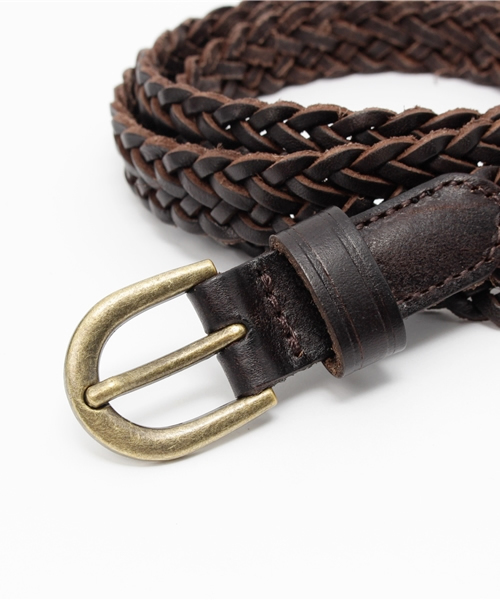 NANO universe（ナノユニバース）の「細メッシュレザーベルト（ベルト・レディース・ブラック/ダークブラウン/キャメル・FREE）」の4枚目の写真