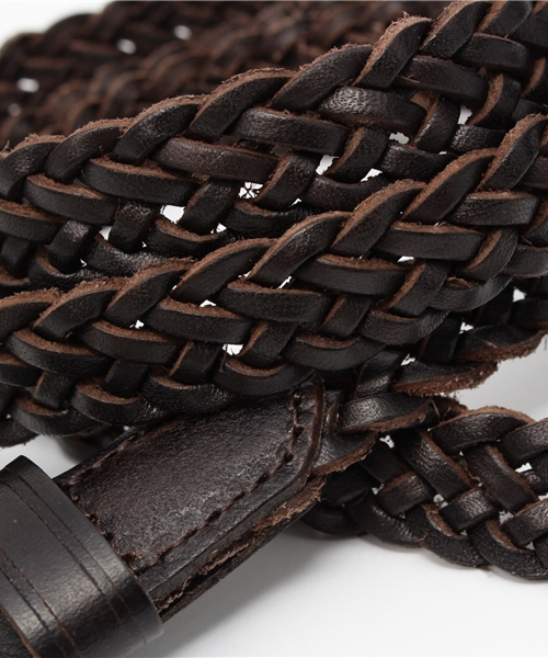 NANO universe（ナノユニバース）の「細メッシュレザーベルト（ベルト・レディース・ブラック/ダークブラウン/キャメル・FREE）」の6枚目の写真