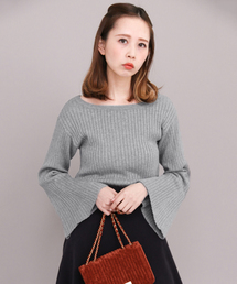 KBF | KBF フレアースリーブリブプルオーバー(ニット/セーター)