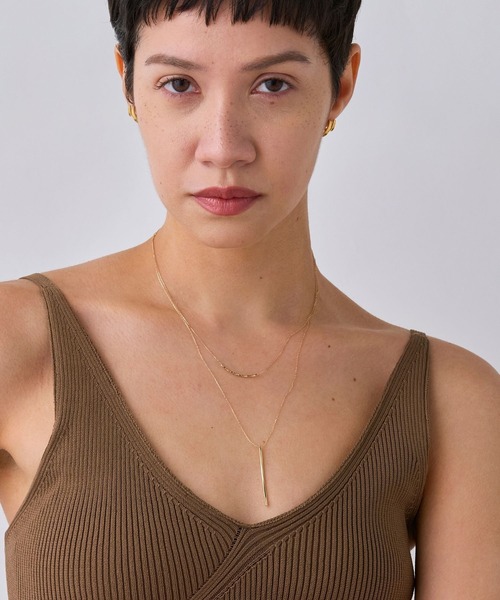 JUPITER（ジュピター）の「【K10】Y字ロングバーネックレス<動画あり><45～50.5cm長さ調整可>（ネックレス・レディース・ゴールド・FREE）」の12枚目の写真