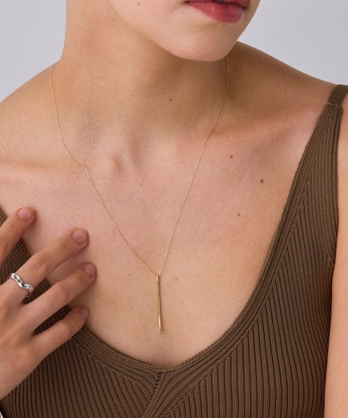 JUPITER（ジュピター）の「【K10】Y字ロングバーネックレス<動画あり><45～50.5cm長さ調整可>（ネックレス・レディース・ゴールド・FREE）」の8枚目の写真