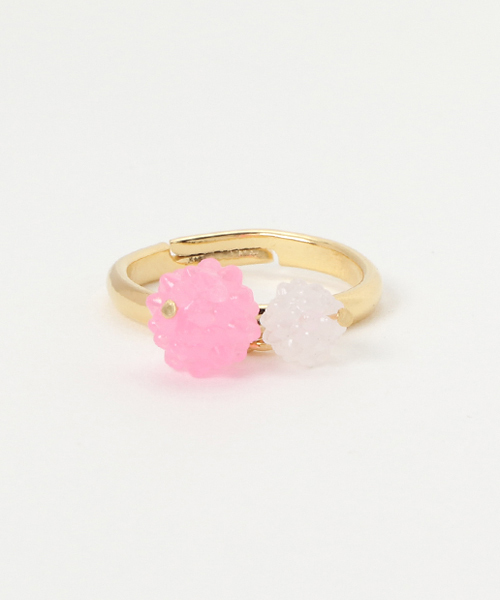 カヤ(カヤ)の「【カヤ】金平糖ふたつぶリング(リング・レディース・ピンク/イエロー/オレンジ/グリーン/ブルー/パープル・FREE)」の5枚目の写真