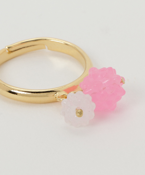 カヤ(カヤ)の「【カヤ】金平糖ふたつぶリング(リング・レディース・ピンク/イエロー/オレンジ/グリーン/ブルー/パープル・FREE)」の8枚目の写真