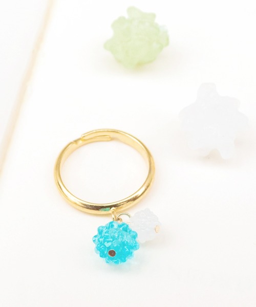 カヤ(カヤ)の「【カヤ】金平糖ふたつぶリング(リング・レディース・ピンク/イエロー/オレンジ/グリーン/ブルー/パープル・FREE)」の3枚目の写真