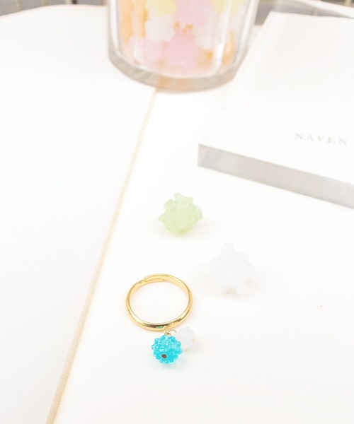 カヤ(カヤ)の「【カヤ】金平糖ふたつぶリング(リング・レディース・ピンク/イエロー/オレンジ/グリーン/ブルー/パープル・FREE)」の14枚目の写真