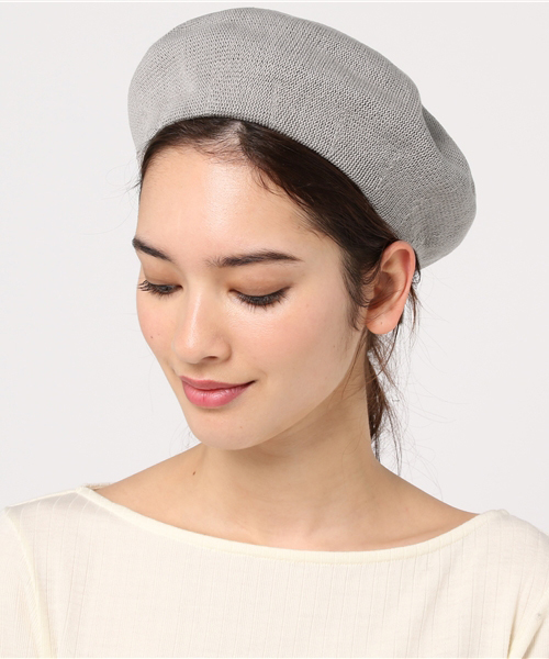 LBC（エルビーシー）の「コットンサーモベレー帽                     （ハンチング/ベレー帽・レディース・ブラック/オフホワイト/グレー/ブルー・ONE SIZE）」の3枚目の写真