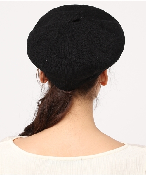 LBC（エルビーシー）の「コットンサーモベレー帽                     （ハンチング/ベレー帽・レディース・ブラック/オフホワイト/グレー/ブルー・ONE SIZE）」の6枚目の写真