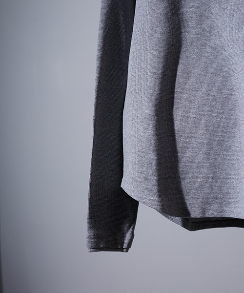 wjk black（ﾀﾞﾌﾞﾙｼﾞｪｲｹｲﾌﾞﾗｯｸ）の「【wjk black】≪STUDIOUS限定≫HEAVY WAFFLE HENRYNECK（Tシャツ/カットソー・メンズ・トップグレー/ホワイト・1/3/2）」の19枚目の写真