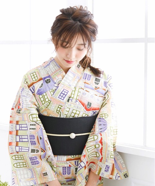 セール 女性浴衣単品 夏色美人 カラフルタウン 浴衣 Kimonomachi キモノマチ のファッション通販 Zozotown