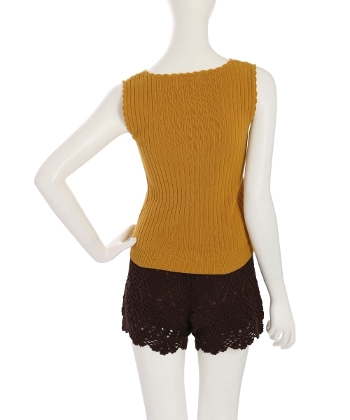 dazzlin（ダズリン）の「オールドローズニットタンク（ニット/セーター・レディース・ブラウン/アイボリー/マスタード/ネイビー/パープル・FREE）」の12枚目の写真