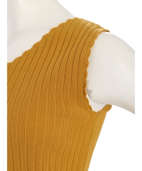 dazzlin（ダズリン）の「オールドローズニットタンク（ニット/セーター・レディース・ブラウン/アイボリー/マスタード/ネイビー/パープル・FREE）」の15枚目の写真