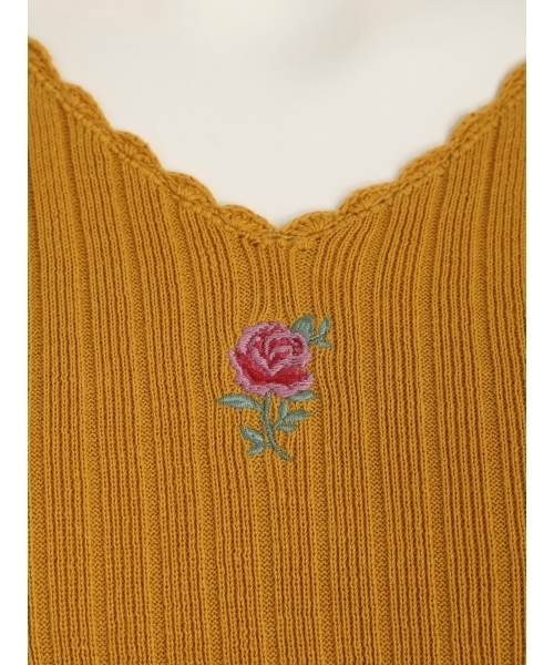 dazzlin（ダズリン）の「オールドローズニットタンク（ニット/セーター・レディース・ブラウン/アイボリー/マスタード/ネイビー/パープル・FREE）」の16枚目の写真